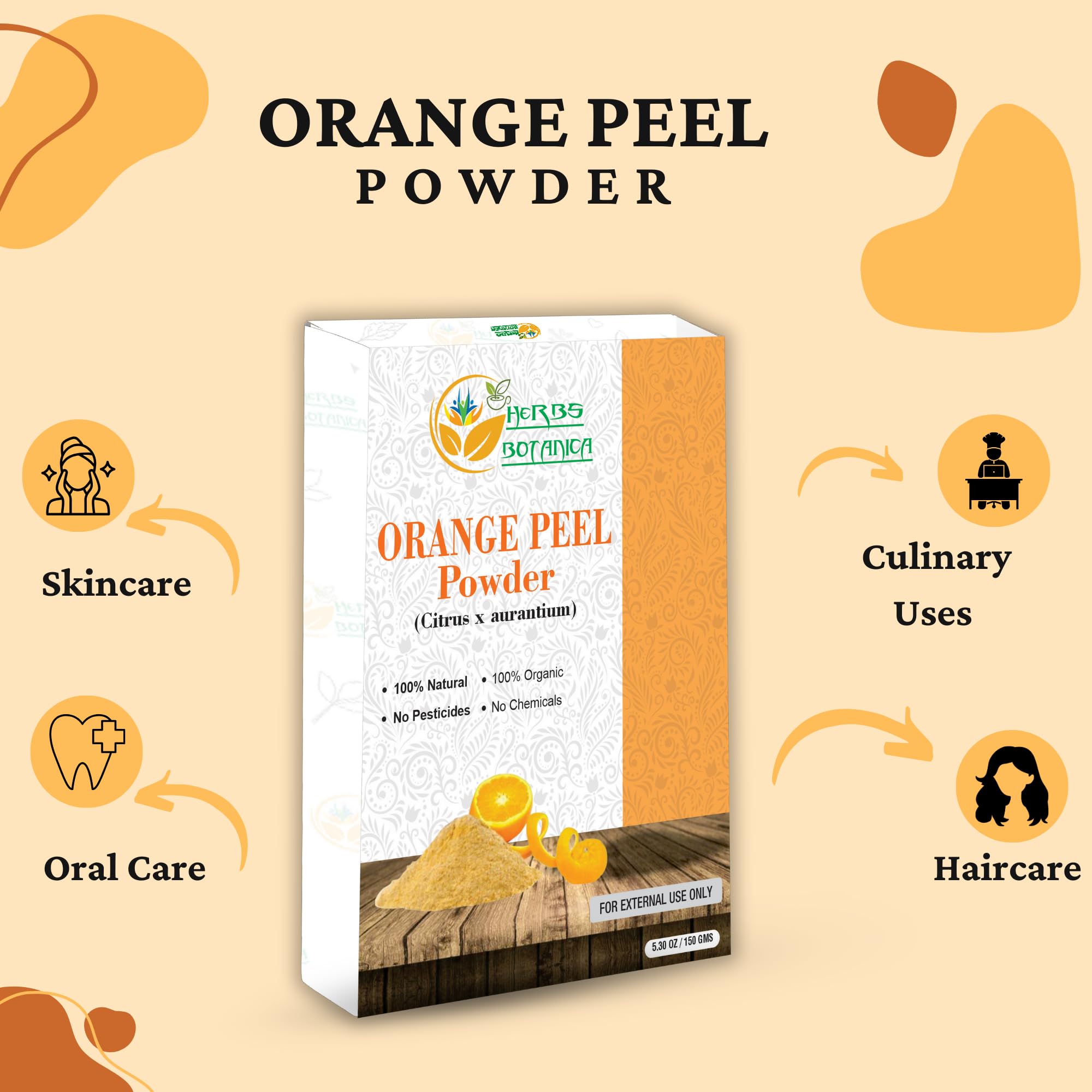 Herbs Botanica Natural Radiance Skin Care Sampler | Sandalwood Powder, Orange Peel Powder, Lemon Peel Powder, Rose Petals Powder, Wild Turmeric Powder, Multanni Mitti Powder 1 oz Each In Gift Pack