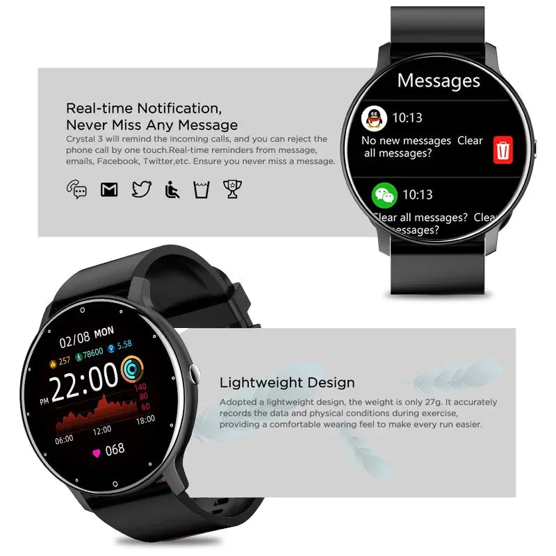 Versatile All-Purpose Waterproof Smartwatch with Fitness Tracking