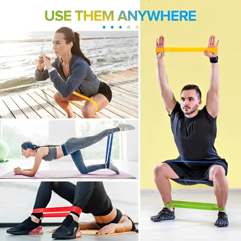 7 Piece TPE Fitness Resistance Band Set