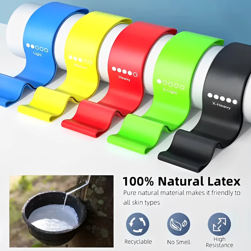 7 Piece TPE Fitness Resistance Band Set