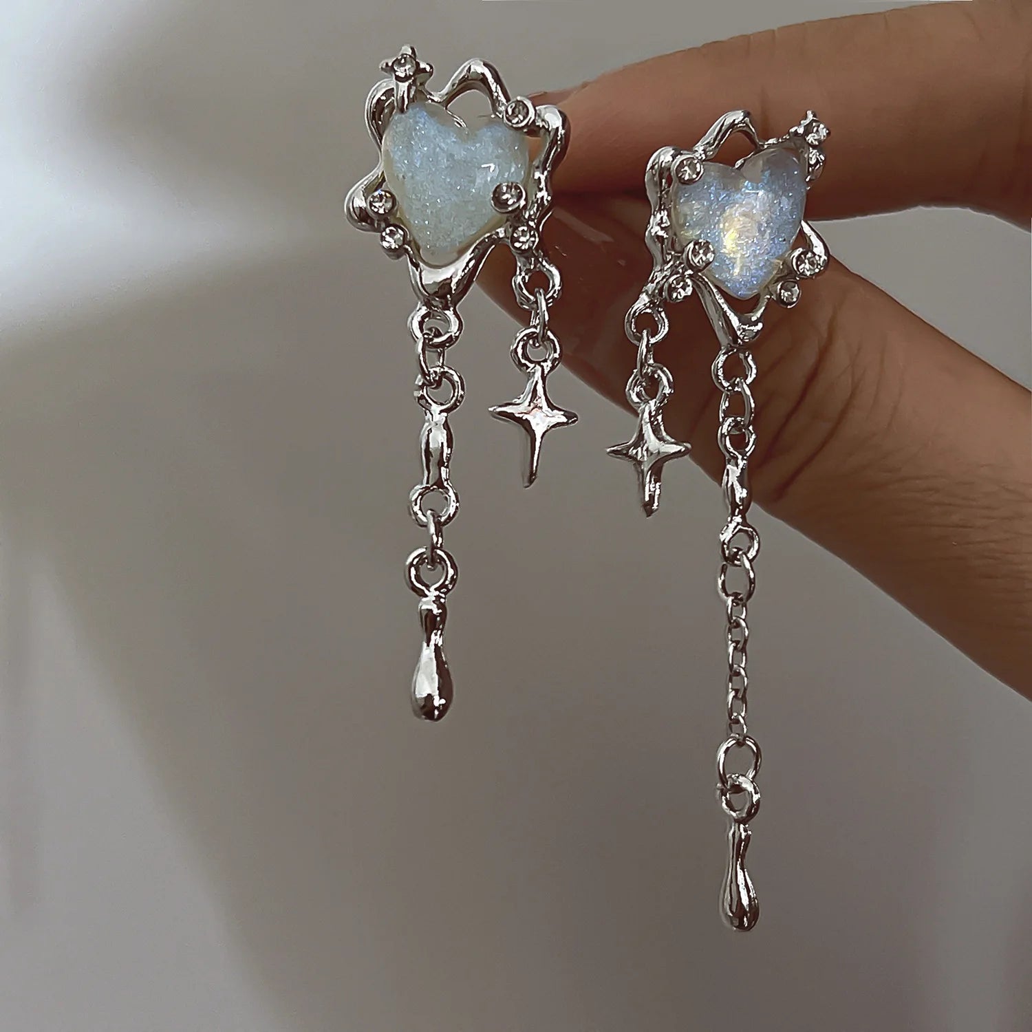 Sweet Cherry Stainless Steel Pendant Earrings