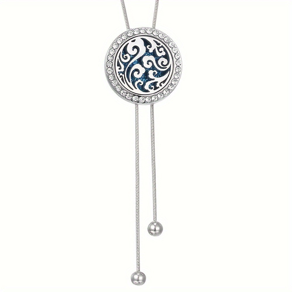 Tree of Life Spiral Locket Essential Oil Tassel Necklace
