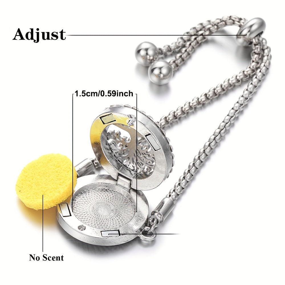 Sparkling Serenity Couple's Diffuser Bracelets Set
