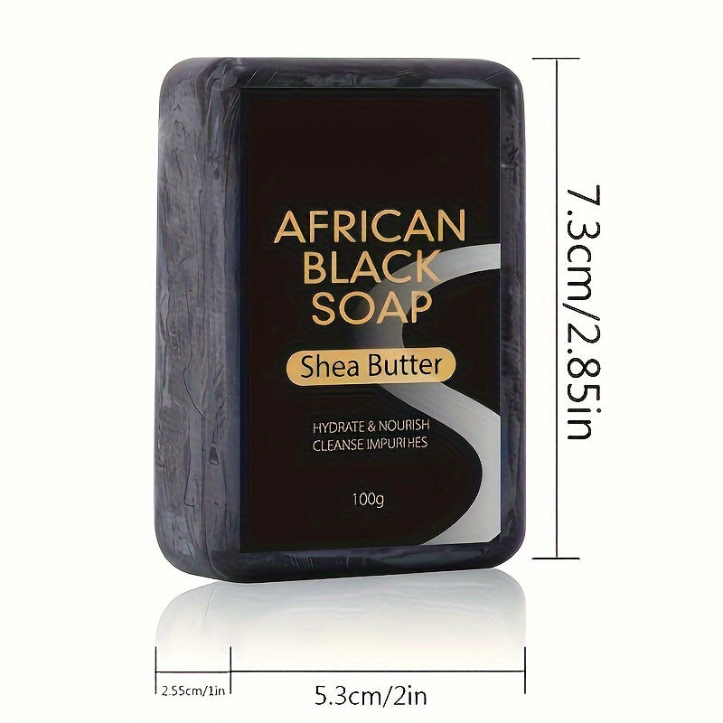 GlowPure Authentic African Soap Bar with Shea Butter and Natural Botanicals