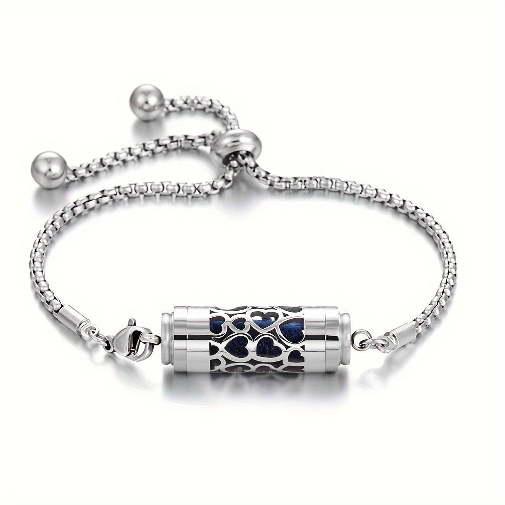 Adjustable Stainless Steel Aroma Locket Bracelet