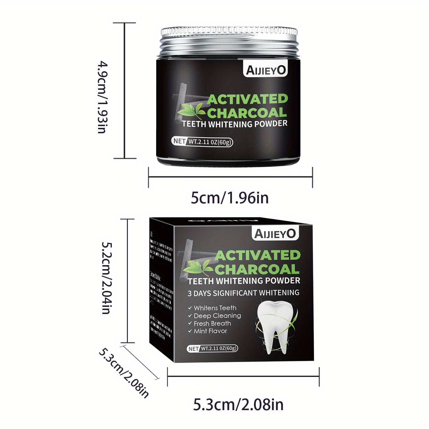 Activated Charcoal Mint Natural Whitening Polish