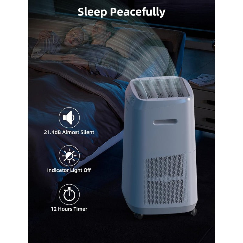 Eco-Friendly Smart Air Purifier with Reusable 4-Stage Filters