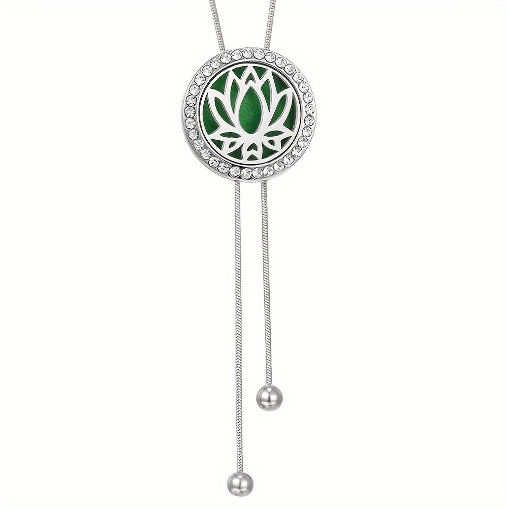 Tree of Life Spiral Locket Essential Oil Tassel Necklace
