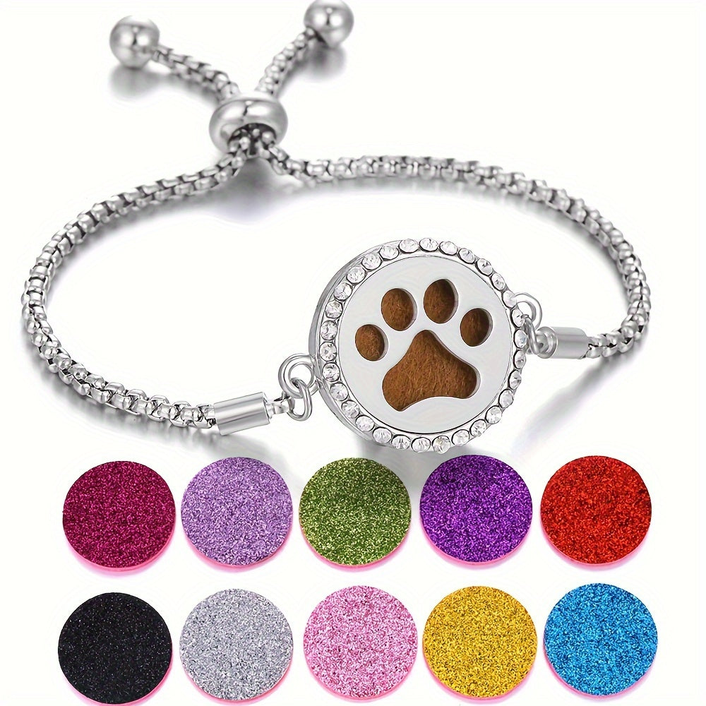 Sparkling Serenity Couple's Diffuser Bracelets Set