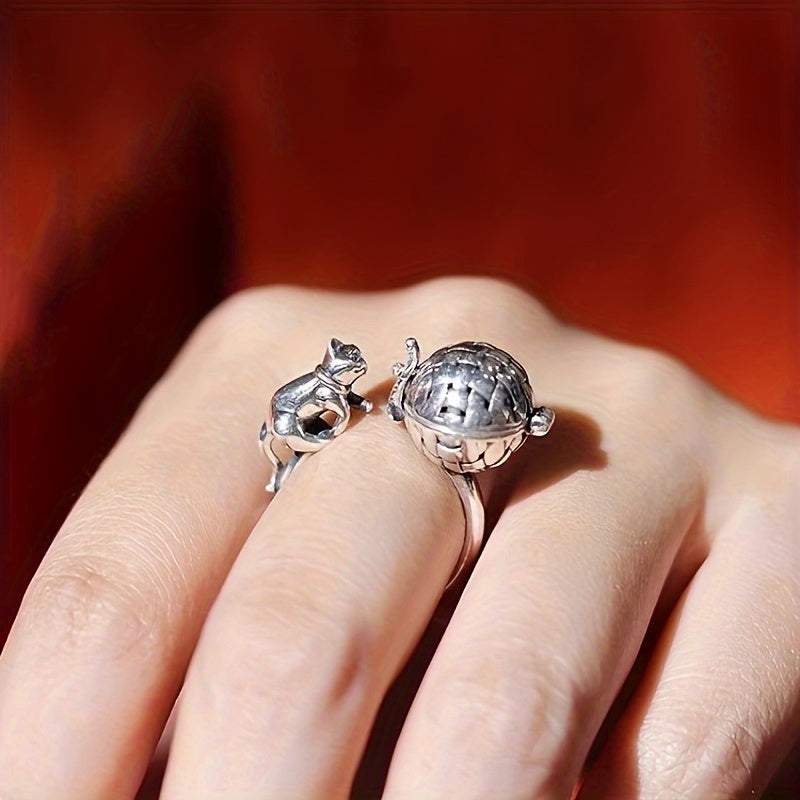 Vintage Aromatherapy Cat Ring