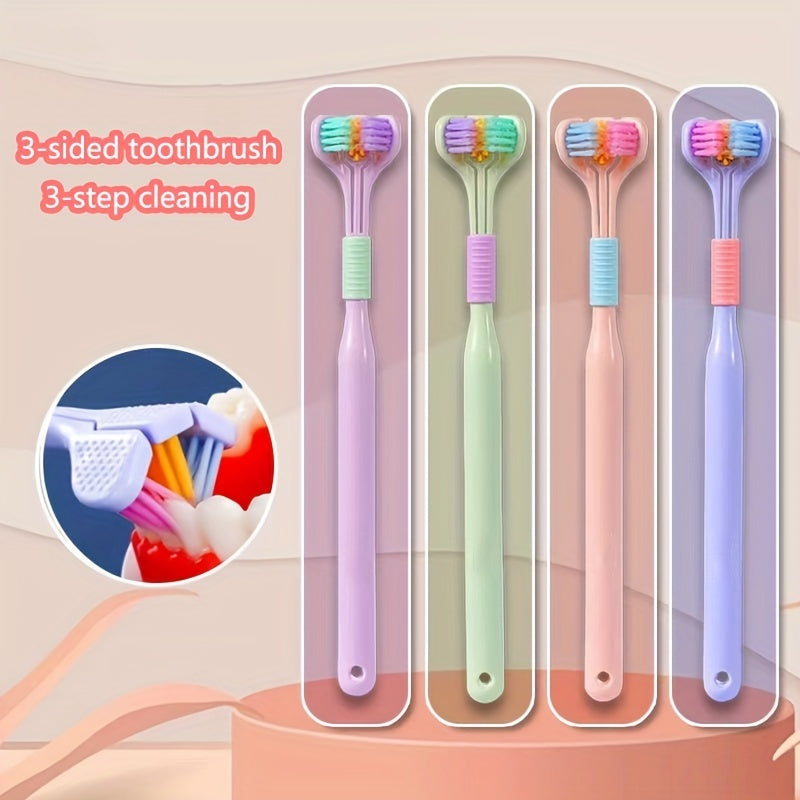 Triple-Sided Soft Bristle Toothbrush