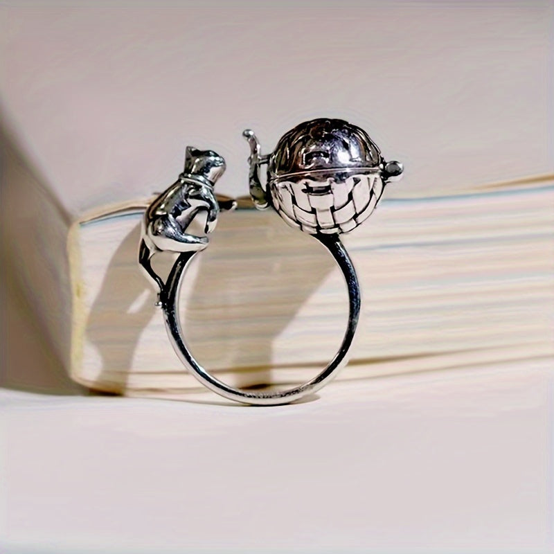 Vintage Aromatherapy Cat Ring