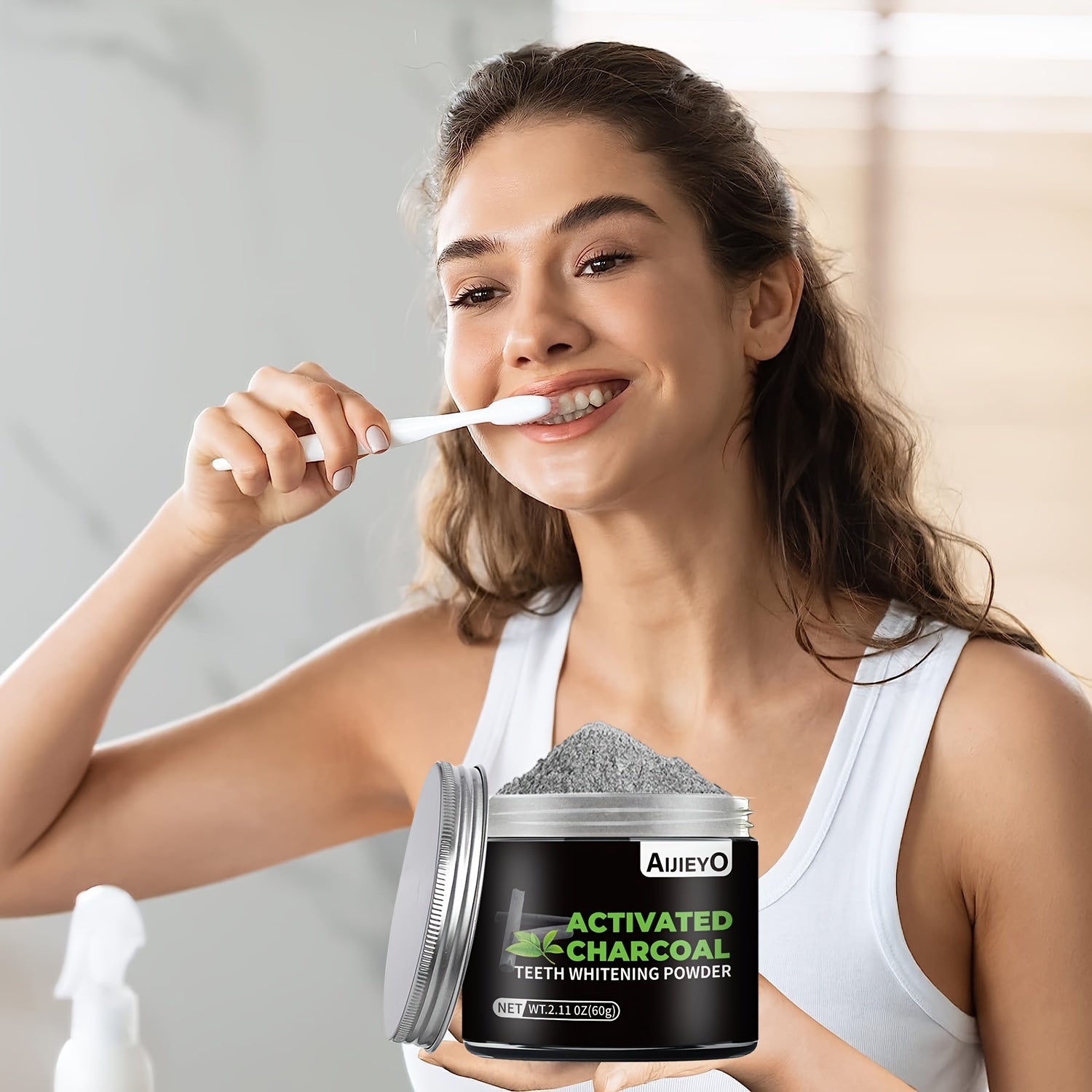 Activated Charcoal Mint Natural Whitening Polish
