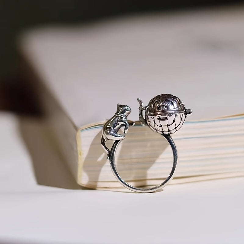 Vintage Aromatherapy Cat Ring