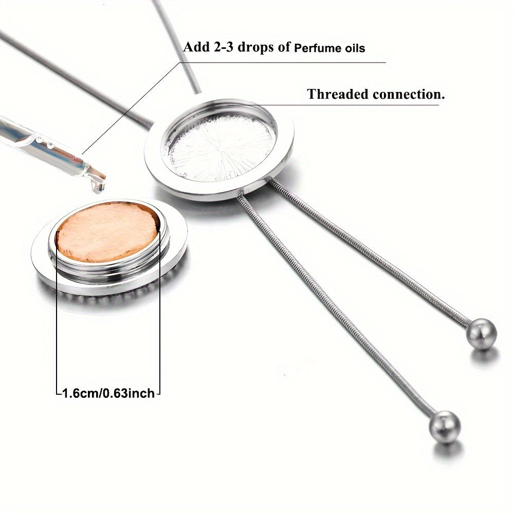 Tree of Life Spiral Locket Essential Oil Tassel Necklace