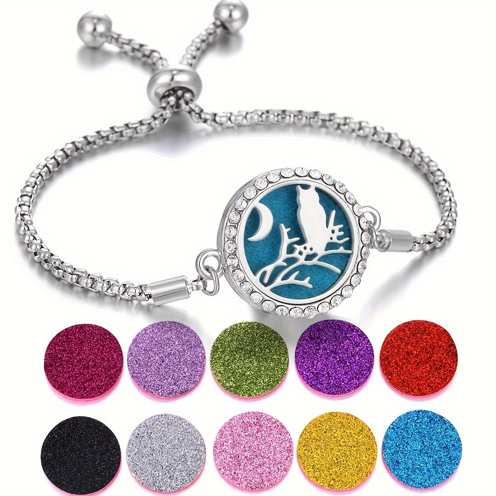 Sparkling Serenity Couple's Diffuser Bracelets Set