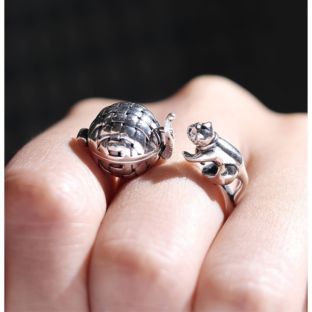 Vintage Aromatherapy Cat Ring