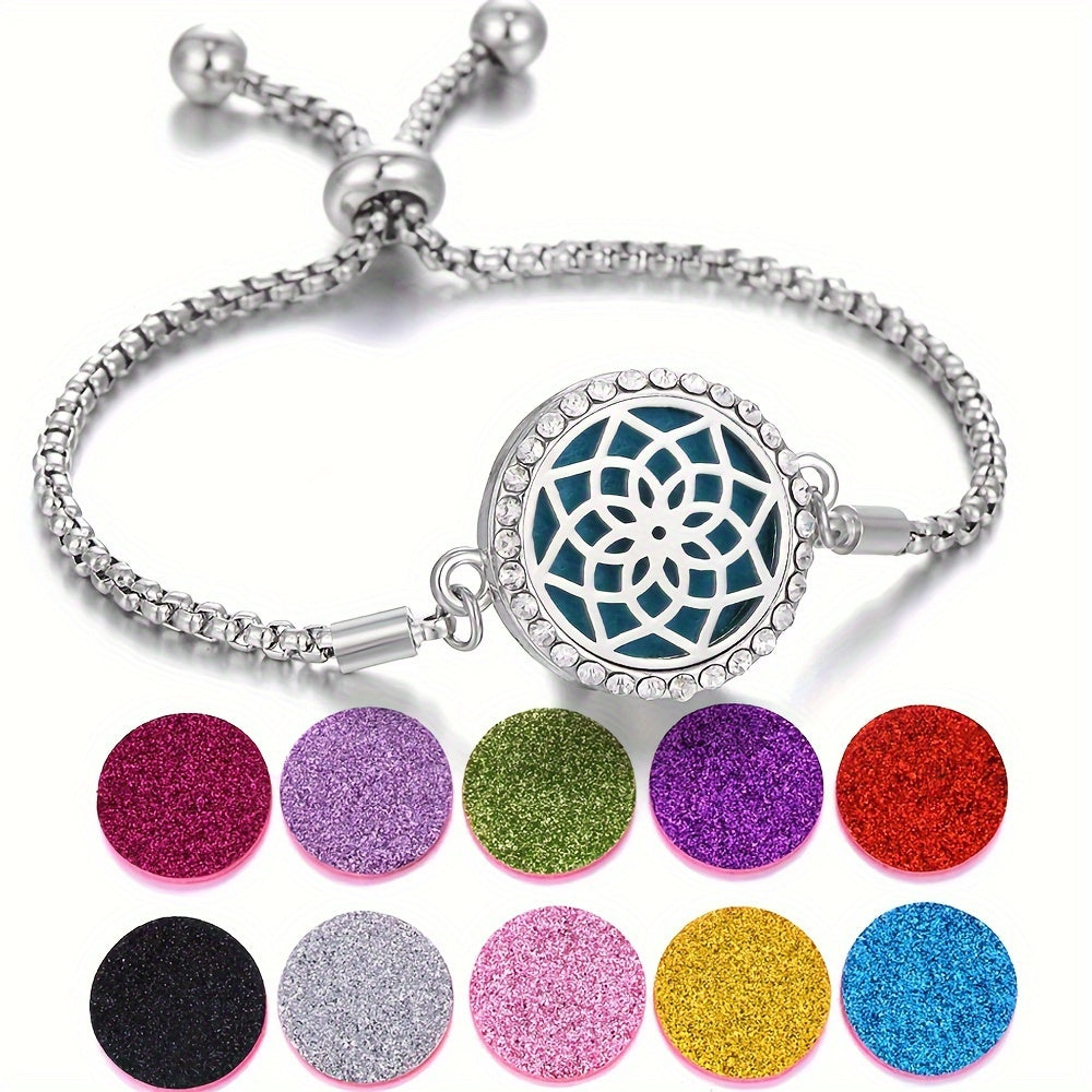 Sparkling Serenity Couple's Diffuser Bracelets Set