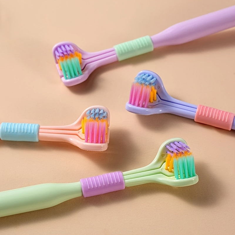 Triple-Sided Soft Bristle Toothbrush
