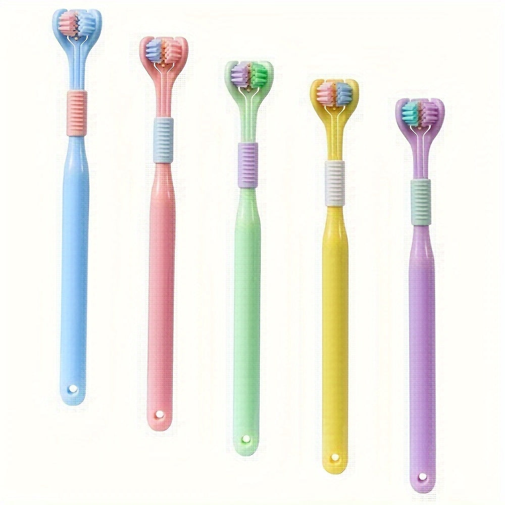 Triple-Sided Soft Bristle Toothbrush