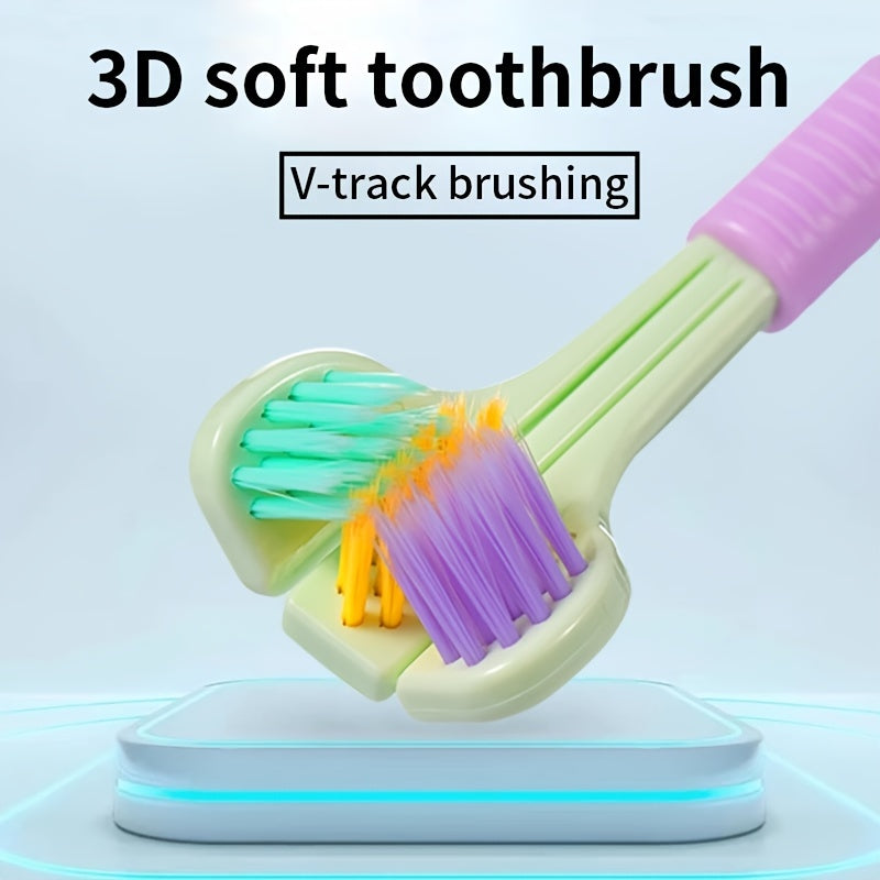 Triple-Sided Soft Bristle Toothbrush