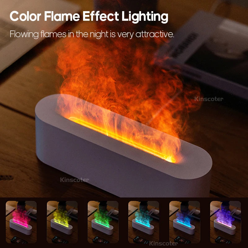 Ultrasonic Flame Diffuser with RGB Night Light