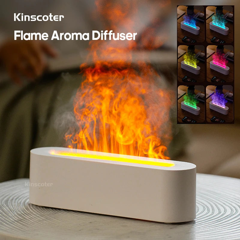 Ultrasonic Flame Diffuser with RGB Night Light