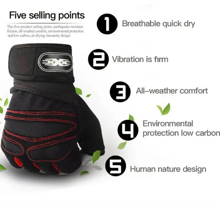 Performance Gloves with Wrist Wrap Support