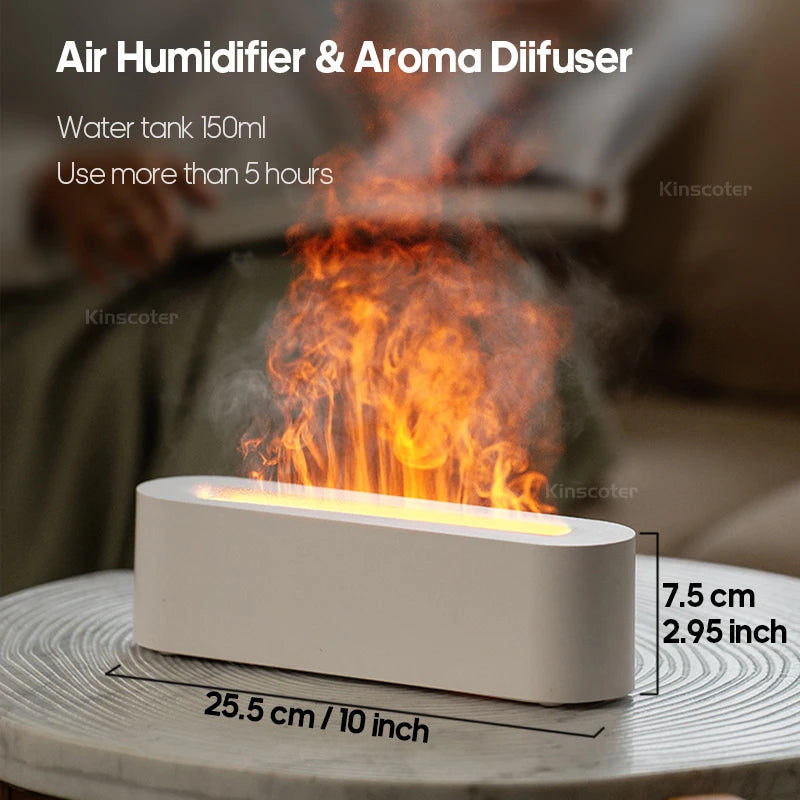 Ultrasonic Flame Diffuser with RGB Night Light