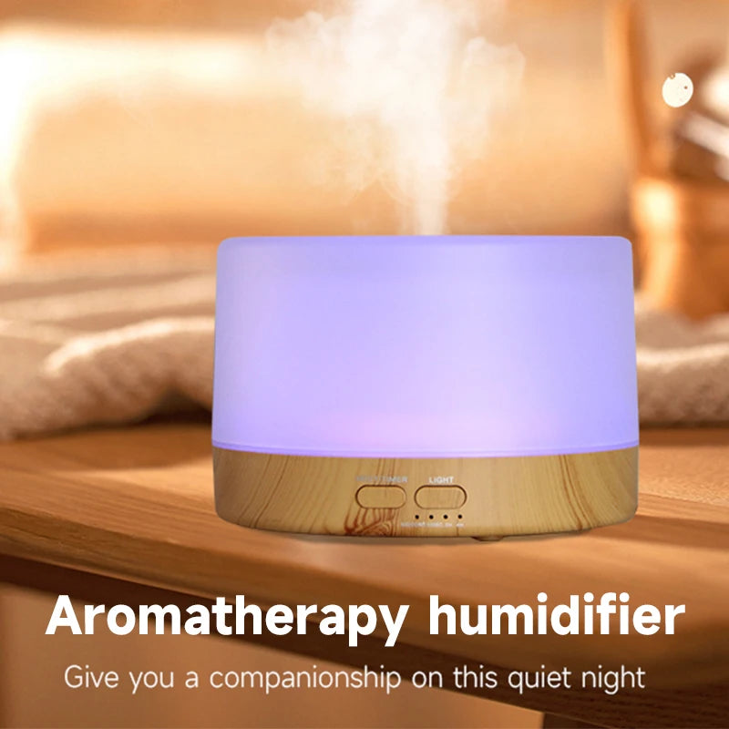 500ml USB Aroma Diffuser and Humidifier with Remote and LED Night Lights
