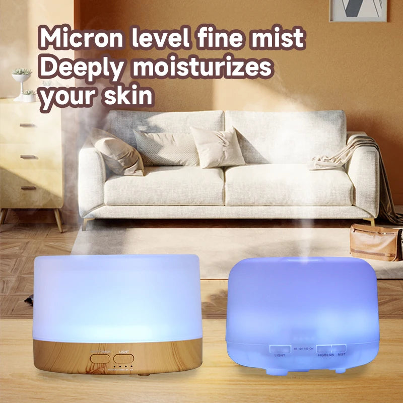 500ml USB Aroma Diffuser and Humidifier with Remote and LED Night Lights