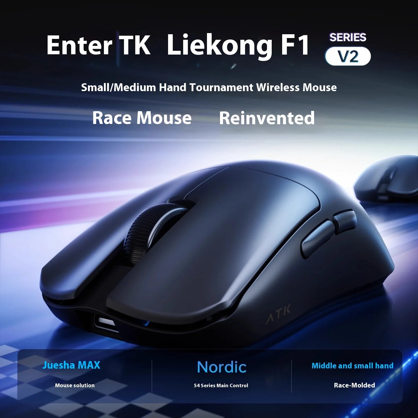 Atk Blazing Sky F1 V2 Ultimate Mouse Wireless F1 V2 Ultra Max Paw3950ultra Lightweight 750ips Low Latency 650ips Gamer Accessory