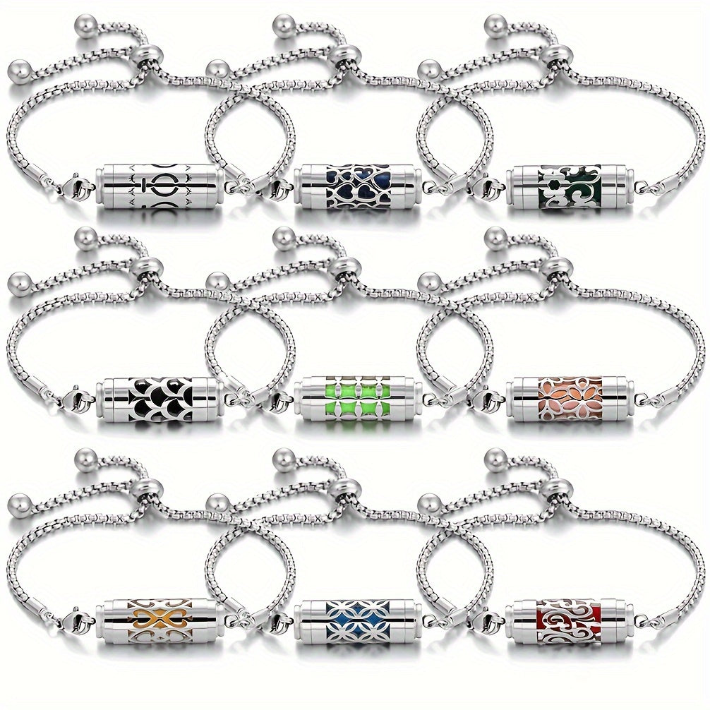 Adjustable Stainless Steel Aroma Locket Bracelet