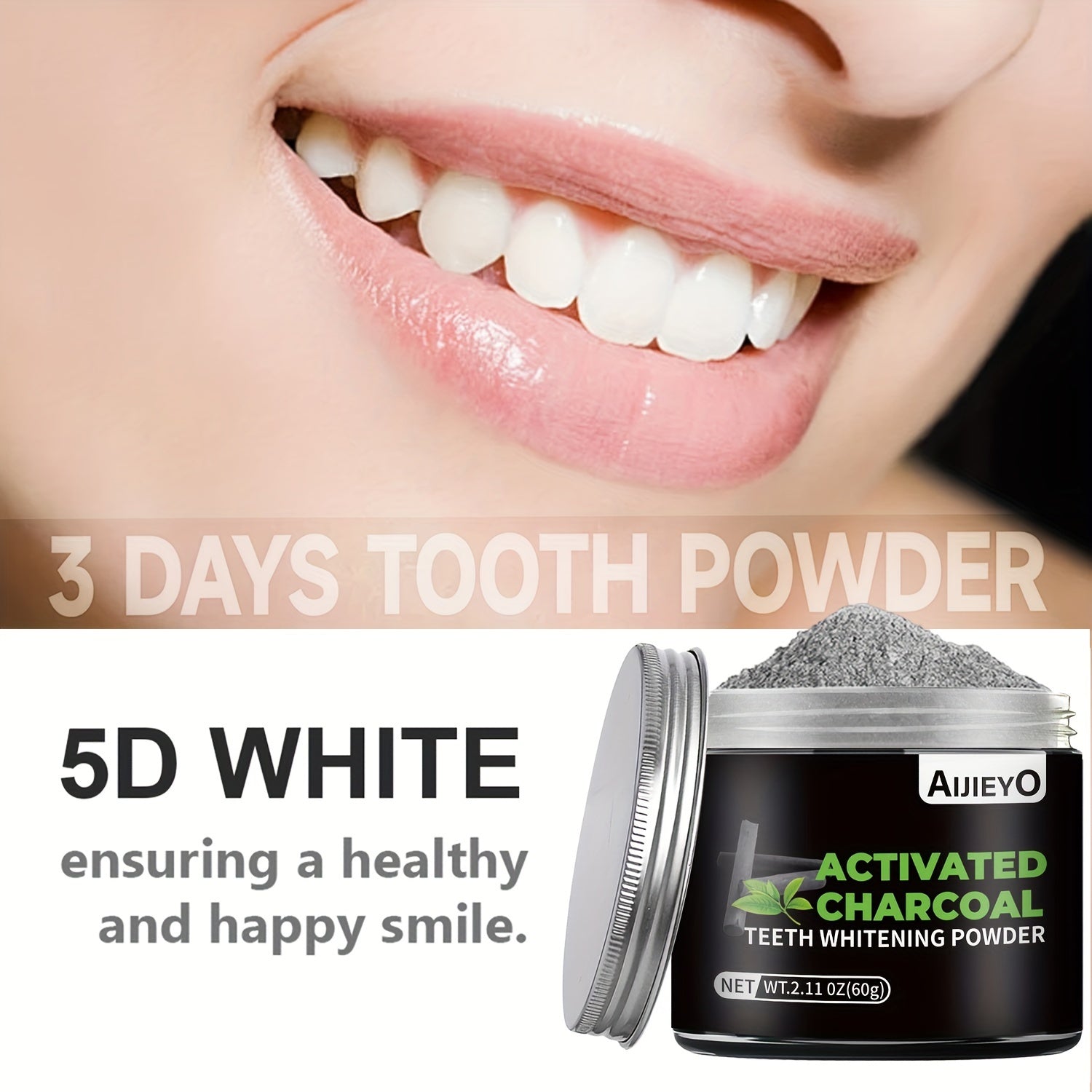 Activated Charcoal Mint Natural Whitening Polish