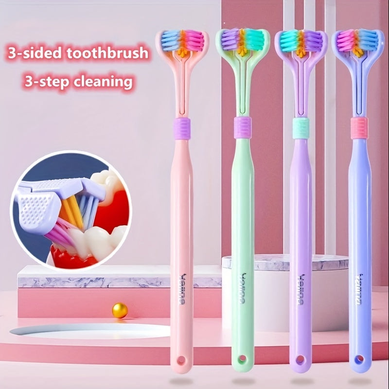 Triple-Sided Soft Bristle Toothbrush