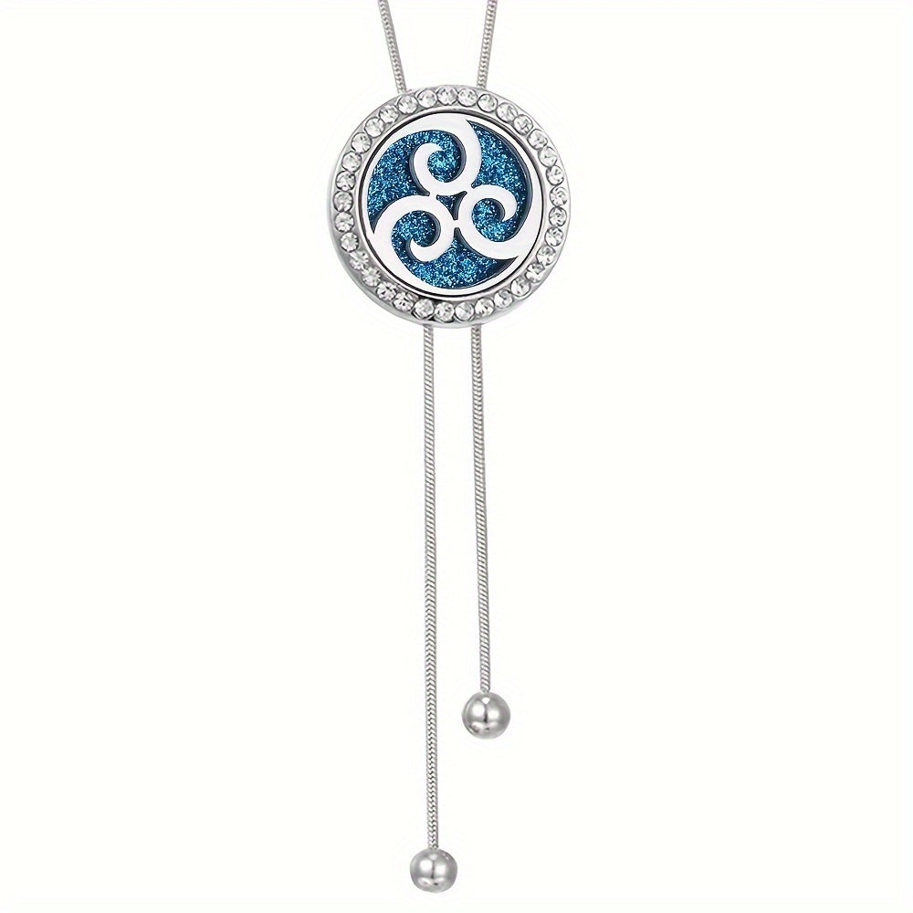 Tree of Life Spiral Locket Essential Oil Tassel Necklace