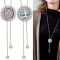 Tree of Life Spiral Locket Essential Oil Tassel Necklace