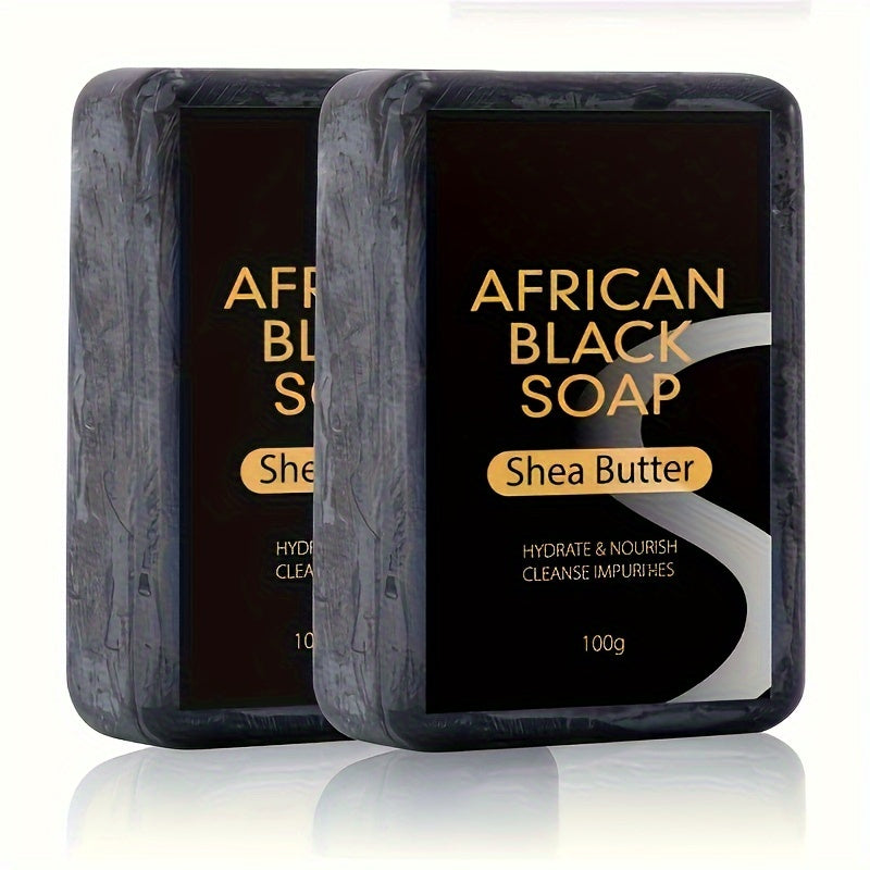 GlowPure Authentic African Soap Bar with Shea Butter and Natural Botanicals