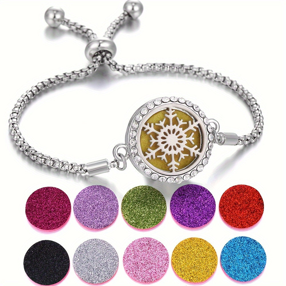 Sparkling Serenity Couple's Diffuser Bracelets Set