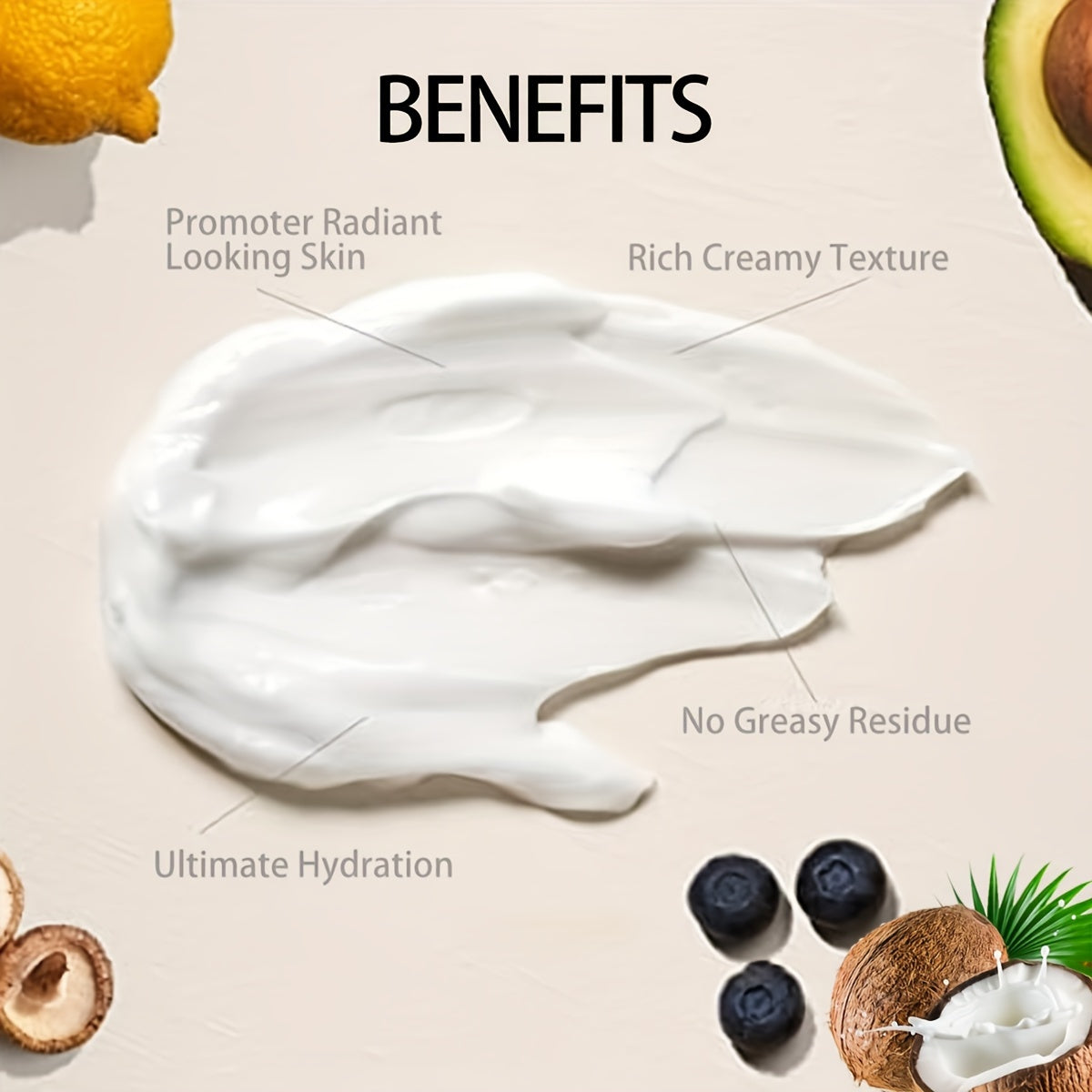 HydraGlow Coconut Moisture Cream with Nourishing Extracts