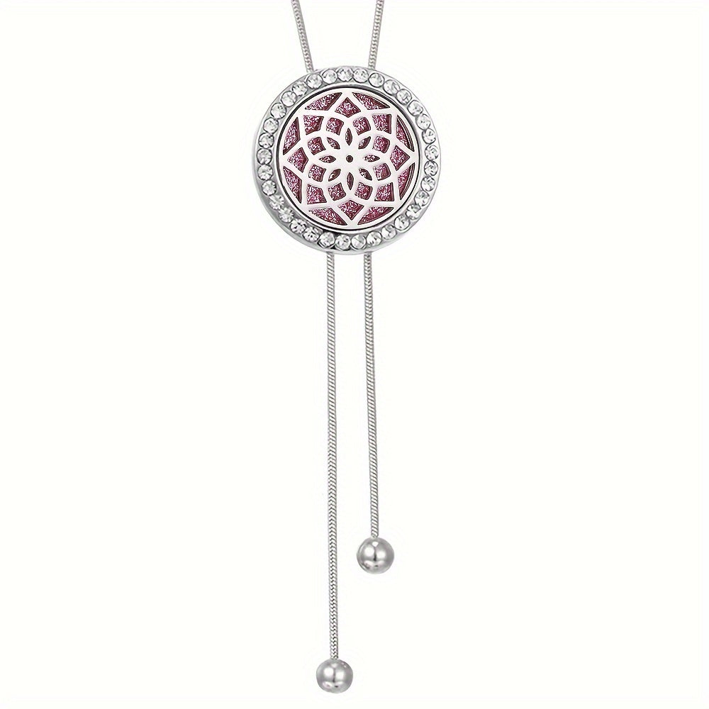 Tree of Life Spiral Locket Essential Oil Tassel Necklace