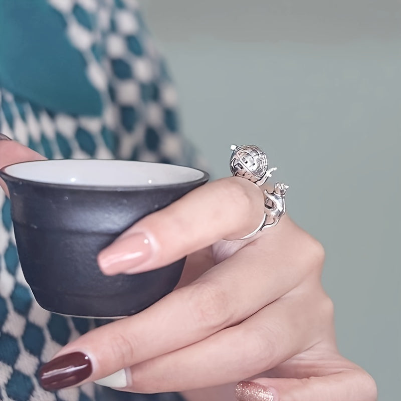Vintage Aromatherapy Cat Ring
