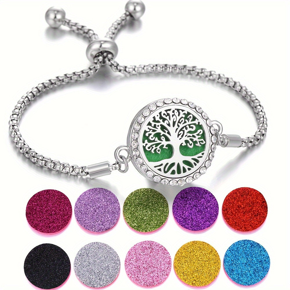 Sparkling Serenity Couple's Diffuser Bracelets Set