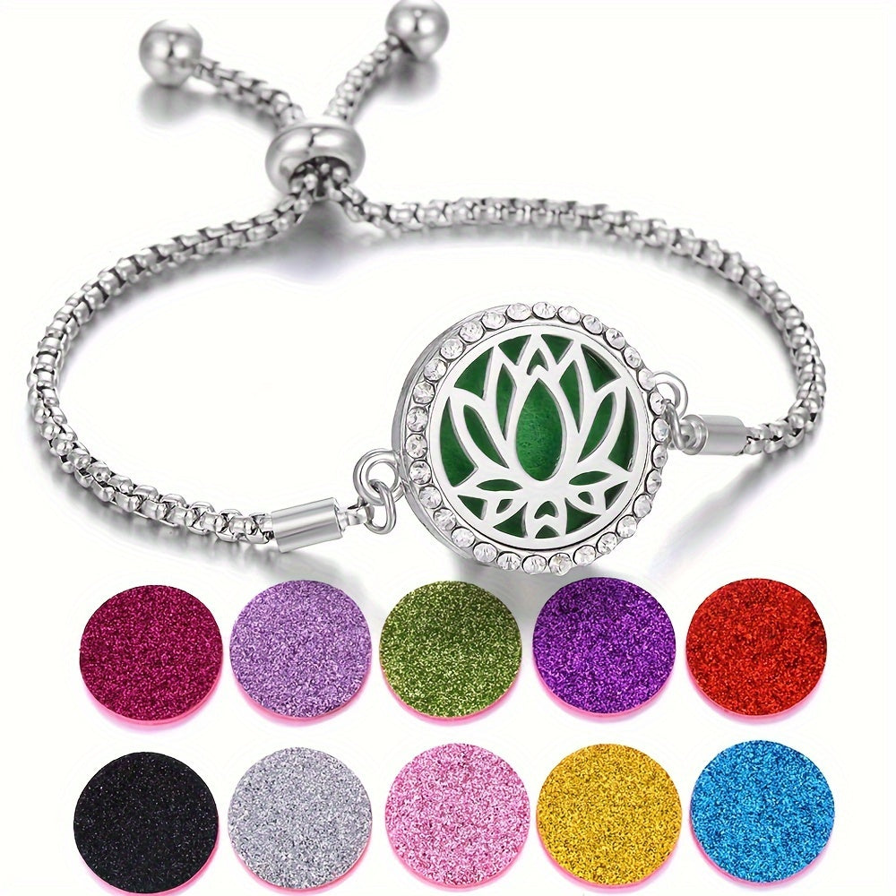 Sparkling Serenity Couple's Diffuser Bracelets Set