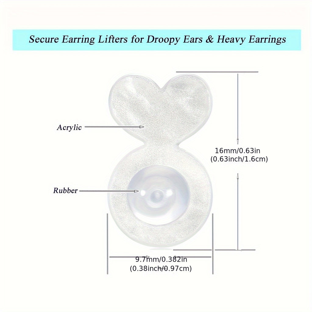 Invisible Silicone Earring Support Backs