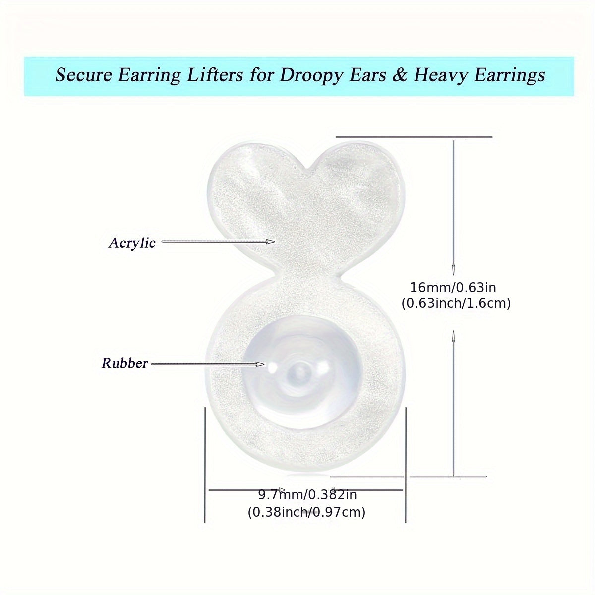 Invisible Silicone Earring Support Backs