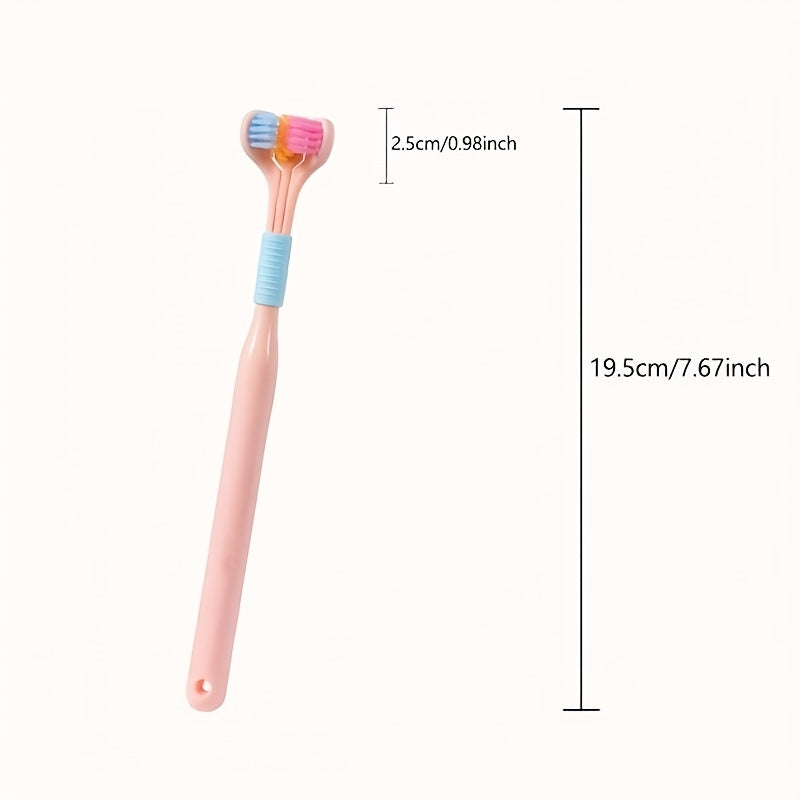 Triple-Sided Soft Bristle Toothbrush